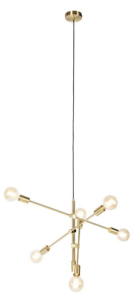Lampada a sospensione intelligente in ottone 6 luci incl. Wifi G95 - Sydney