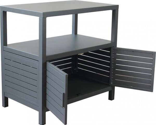 VivaGarden Armadietto da Esterno / Balcone in Metallo 2 ante Dimensioni 90x55x90 cm colore Antracite