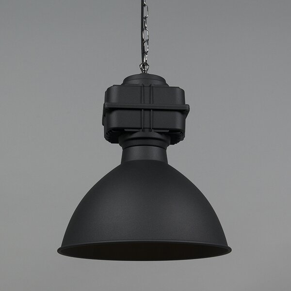 Set di 2 lampade a sospensione industriali piccole nero opaco - Sicko