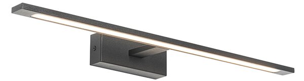 Lampada da parete moderna nera 62 cm con LED IP44 - Jerre
