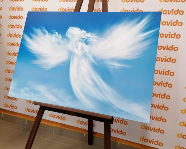 Quadro su tela – Figura d'angelo tra le nuvole