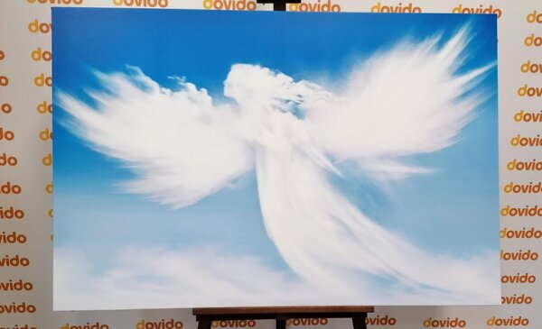 Quadro su tela – Figura d'angelo tra le nuvole