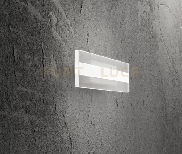 Bend applique led 25w 1650lm 4000k bend metallo colore bianco e acr