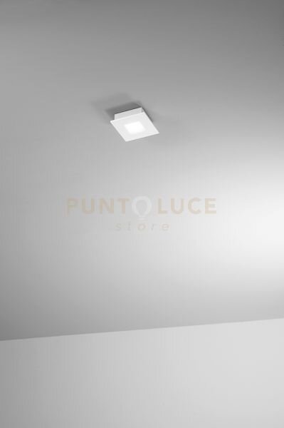 Applique in metallo verniciato bianco pixel 15x15cm 1 luce attacco 