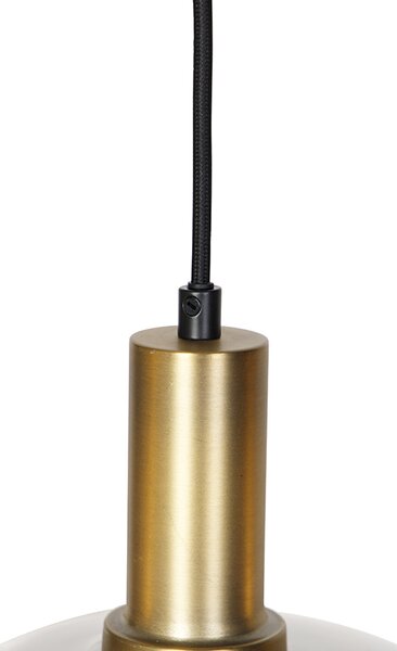 Lampada a sospensione intelligente nera con vetro fumé 4 luci incl. Wifi A60 - Zuzanna