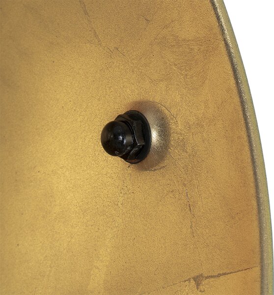 Lampada da terra nera con oro 42 cm treppiede regolabile - Magnax