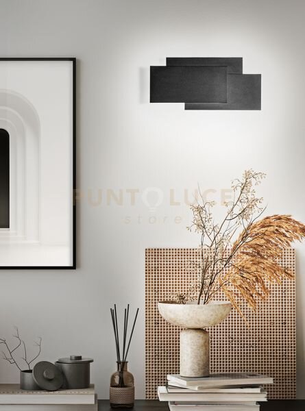 Applique in alluminio verniciato nero dip led 36w 3000k cri?80 220-
