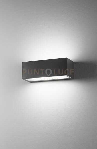Applique alluminio colore antracite opaco step 2 luci attacco e27 l