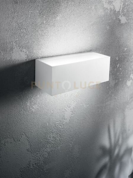 Applique alluminio colore bianco opaco step 2 luci attacco e14 l.22