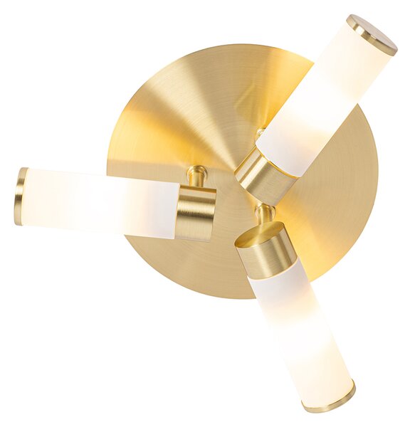 Plafoniera moderna per bagno in ottone 3 luci IP44 - Bath