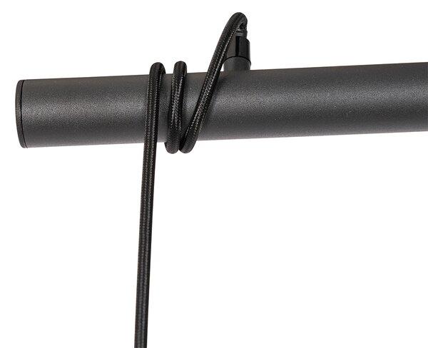 Lampada a sospensione industriale nera 3 luci - Flor