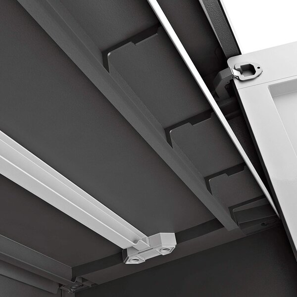 KETER Armadietto da Esterno / Balcone in Resina Antipioggia 2 ante 2 ripiani Dimensioni 80x44x100 cm colore Antracite/Grigio - Titan XL