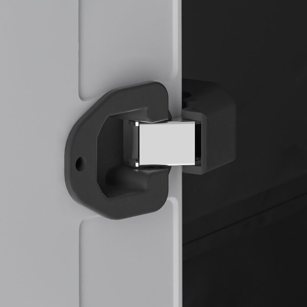 KETER Armadietto da Esterno / Balcone in Resina Antipioggia 2 ante 2 ripiani Dimensioni 80x44x100 cm colore Antracite/Grigio - Titan XL