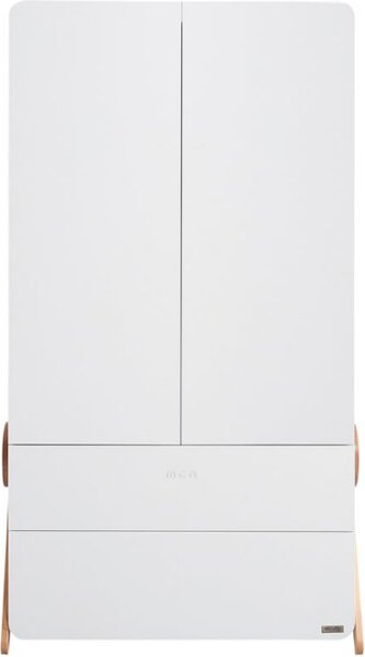 Micuna Armadio cameretta Bambini 2 Ante con 2 Cassetti in MDF colore Bianco - Swing