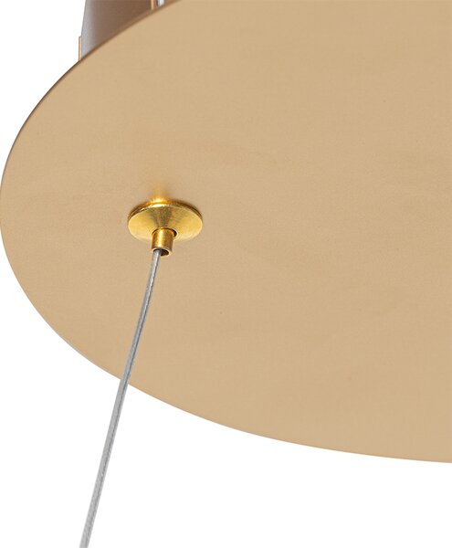 Lampada a sospensione di design oro 60 cm incl. LED dimmerabile a 3 livelli - Anello
