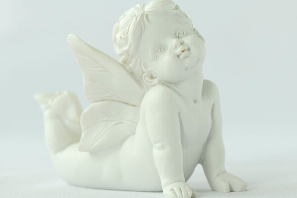 Stampa su tela – Statua d'angelo adorabile