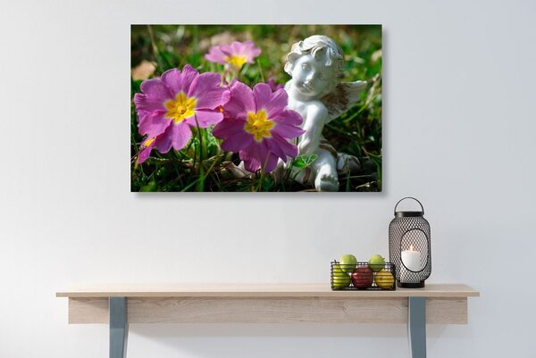 Quadro su tela – Angioletto nel giardino