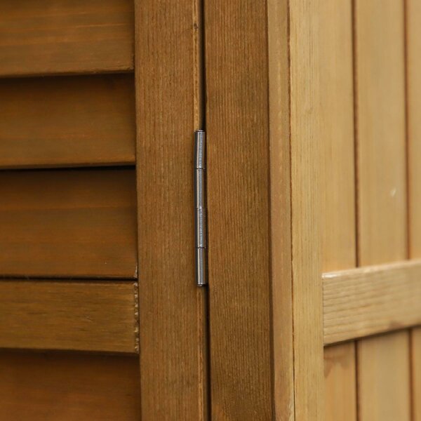 VivaGarden Armadio da Esterno / Balcone in Legno 2 ante 2 ripiani Dimensioni 87x46,5x160 cm colore Legno