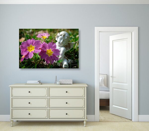 Quadro su tela – Angioletto nel giardino