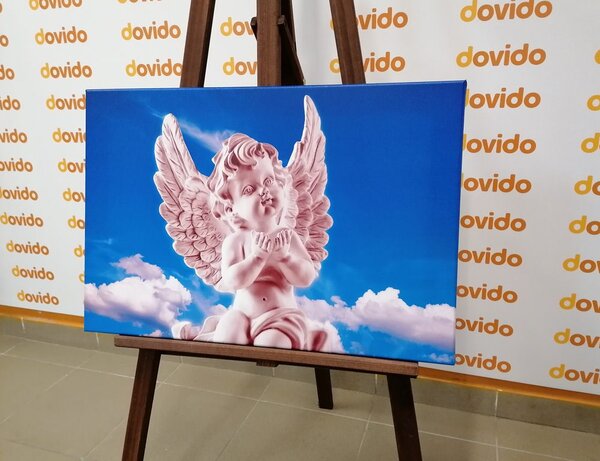 Quadro su tela – Angioletto attento rosa nel cielo