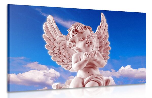 Quadro su tela – Angioletto attento rosa nel cielo