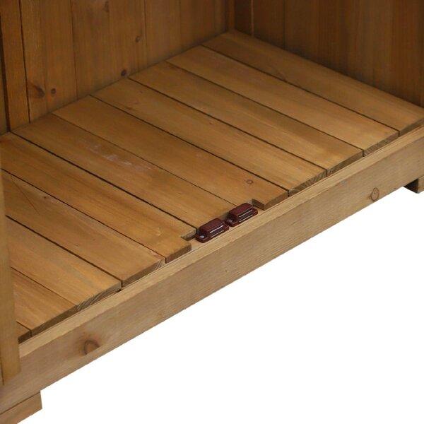 VivaGarden Armadio da Esterno / Balcone in Legno 2 ante 2 ripiani Dimensioni 87x46,5x160 cm colore Legno