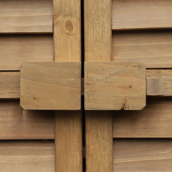 VivaGarden Armadio da Esterno / Balcone in Legno 2 ante 2 ripiani Dimensioni 87x46,5x160 cm colore Legno