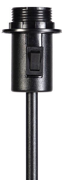 Lampada da terra nera regolabile con paralume marrone chiaro 50 cm - Parte