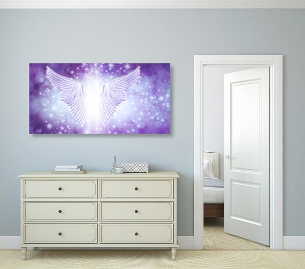 Quadro su tela – Ali con elementi astratti