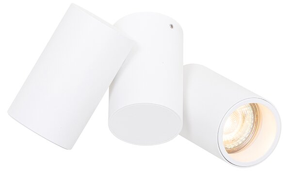 Faretto di design bianco 2 luci orientabile - Michael
