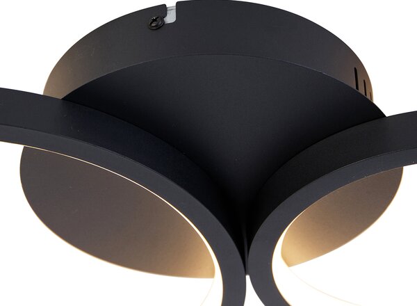 Plafoniera nera inclusa LED dimmerabile a 3 livelli - Lupolo