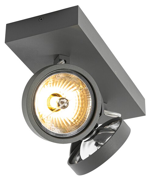 Faretto di design grigio regolabile 2 luci - Go
