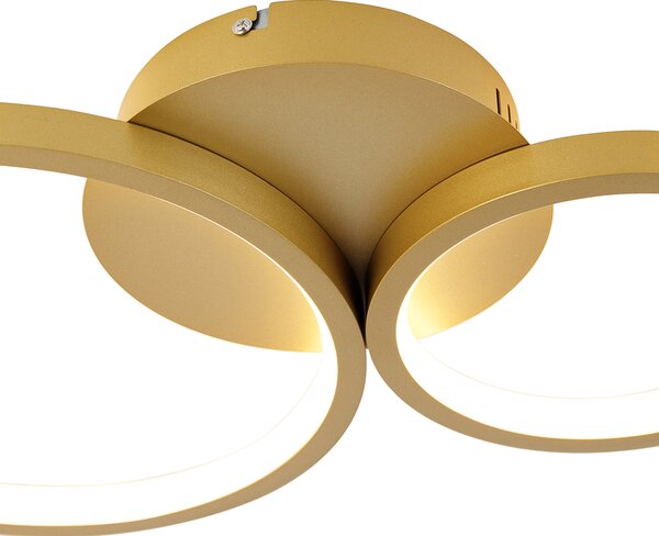 Plafoniera oro con LED dimmerabile a 3 livelli 4 luci - Lupolo