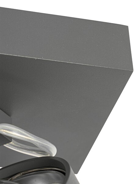 Faretto di design grigio regolabile 2 luci - Go