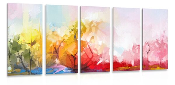Quadri 5 pezzi – Natura astratta