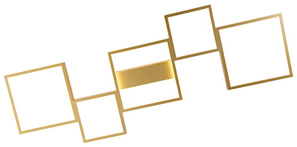 Plafoniera oro con LED dimmerabile a 3 livelli 5 luci - Lejo
