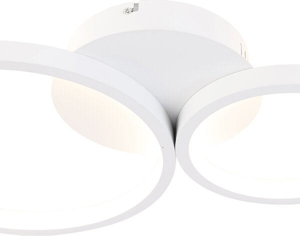 Plafoniera bianca con LED dimmerabile a 3 livelli 4 luci - Lupolo
