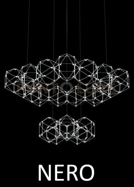 Lucciola 20 lampada a sospensione, cromato nero led 3000k 96w, 81
