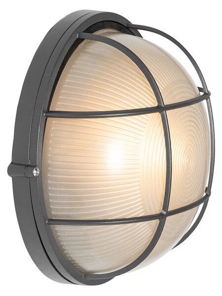 Lampada da parete per esterni industriale grigio scuro IP44 - Hanneke