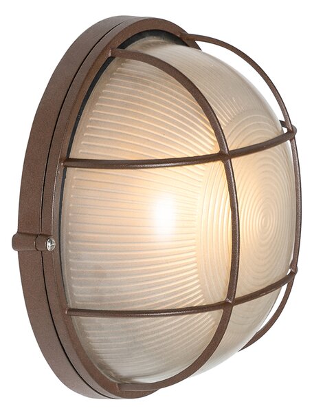 Lampada da parete per esterni industriale marrone ruggine IP44 - Hanneke