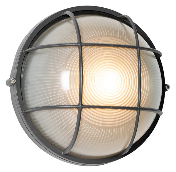Lampada da parete per esterni industriale grigio scuro IP44 - Hanneke