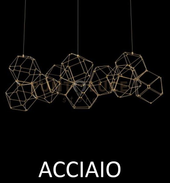 Lucciola 10 lampada a sospensione lineare, acciaio inossidabile led