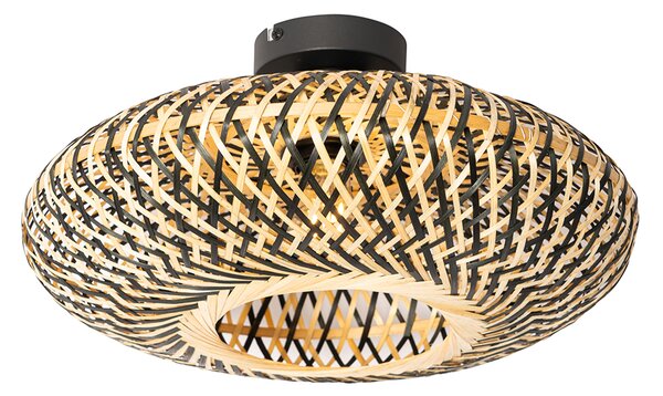 Lampada da soffitto orientale in bambù nero 40 cm - Ostrava