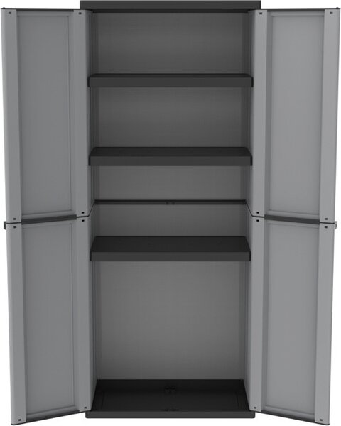 TERRY OUTLET - Armadio da Esterno Antipioggia in Resina 2 Ante 3 Ripiani cm 68x37x164 h - J-LINE 268