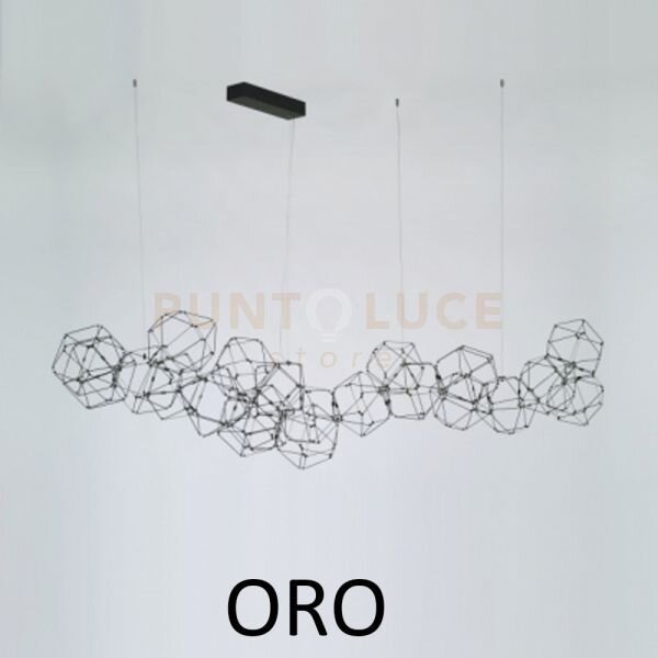Lucciola 21 lampada a sospensione, oro led 3000k 100,8w, 8568lm, 