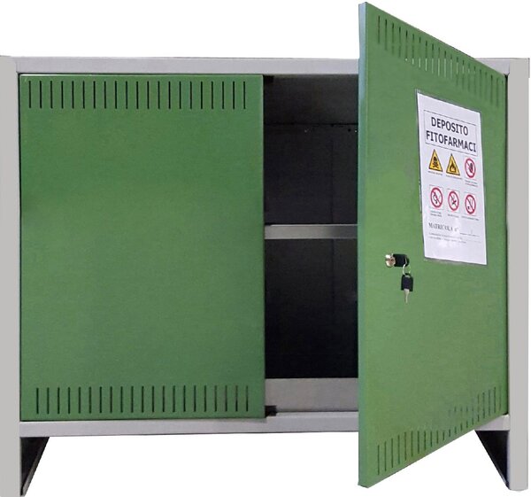 PROMETAL Armadio da esterno Armadietto 2 Ante per Fitofarmaci 100x40x80h cm - OS130K100800FN