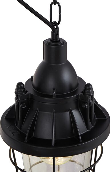 Lampada a sospensione industriale nera - Cabin