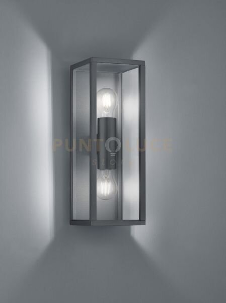 Garonne applique da esterno doppia lampadina fusione di alluminio a