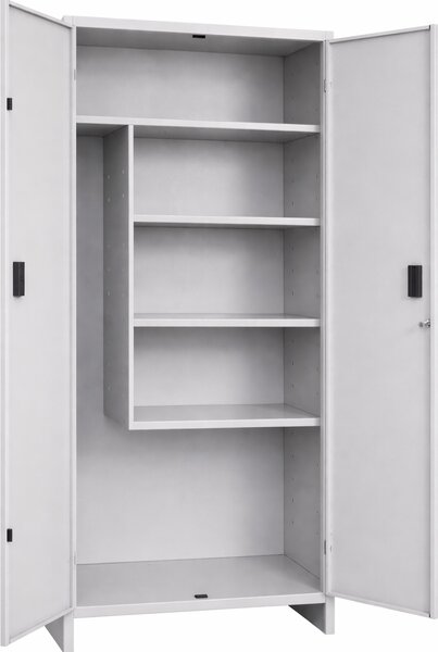 PROMETAL Armadio da Esterno Portascope in Metallo 2 Ante 4 Ripiani Dimensioni 60x40x179,5 cm colore Grigio