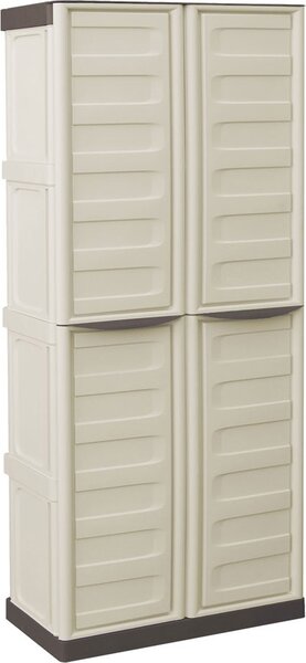 ArtPlast Armadio da Esterno Portascope in Plastica Antipioggia 2 ante Dimensioni 70x39x165 cm colore Grigio